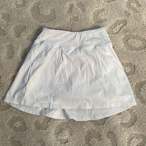 white tennis skirt